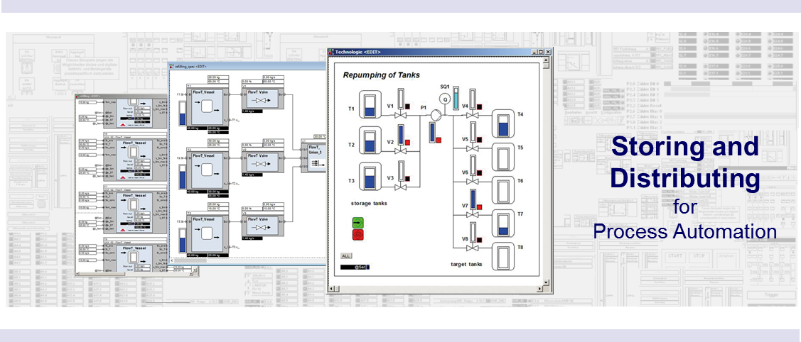 Storing and distributing raw materials, intermediates and finished products is a central and interconnecting tasks in many industries, reaching from food and beverages over pharmacy and cosmetics to chemistry, oil and building materials.