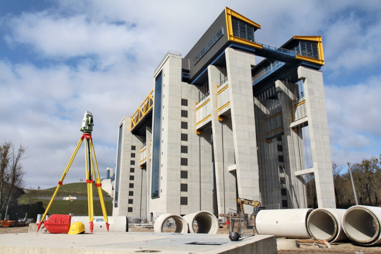 New Niederfinow ship lift, construction progress as at March 2019